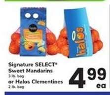 Signature SELECT Sweet Mandarins or Halos Clementines