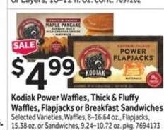 Kodiak Power Waffles, Thick & Fluffy Waffles, Flapjacks or Breakfast Sandwiches