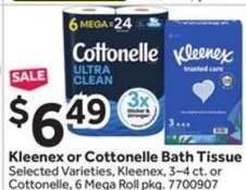 Kleenex or Cottonelle Bath Tissue