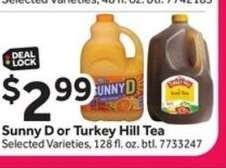 Sunny D or Turkey Hill Tea