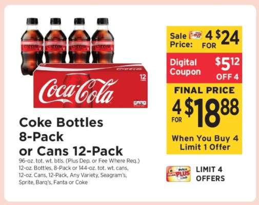 Coke Bottles 8-Pack or Cans 12-Pack