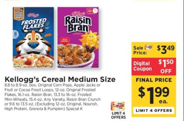 Kellogg's Cereal Medium Size