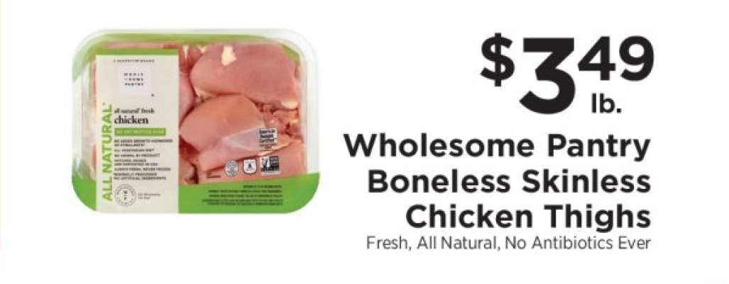 Wholesome Pantry Boneless Skinless Chicken Thighs
