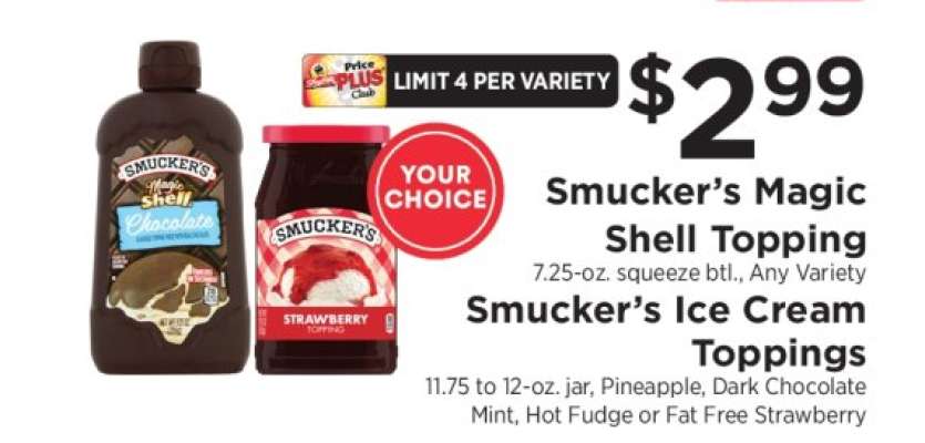 Smucker’s Magic Shell Topping / Smucker’s Ice Cream Toppings