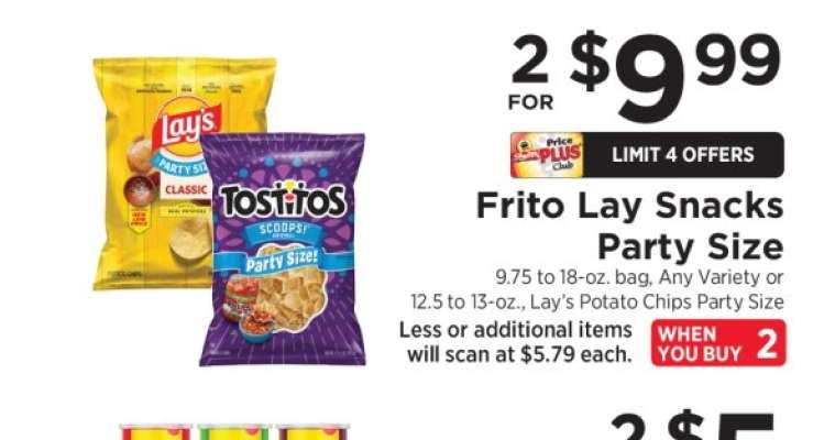 Frito Lay Snacks Party Size