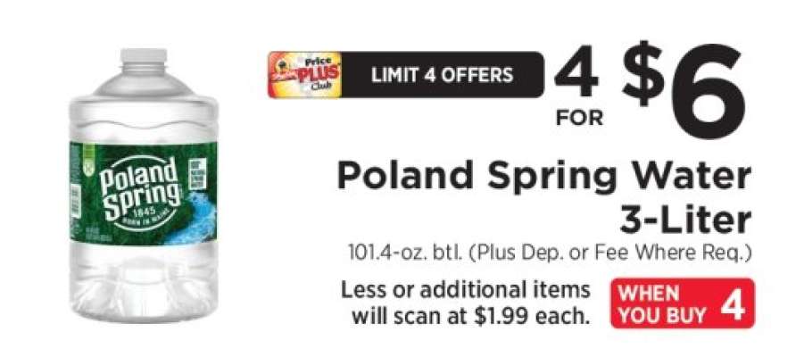 Poland Spring Water 3-Liter