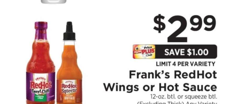 Frank's RedHot Wings or Hot Sauce