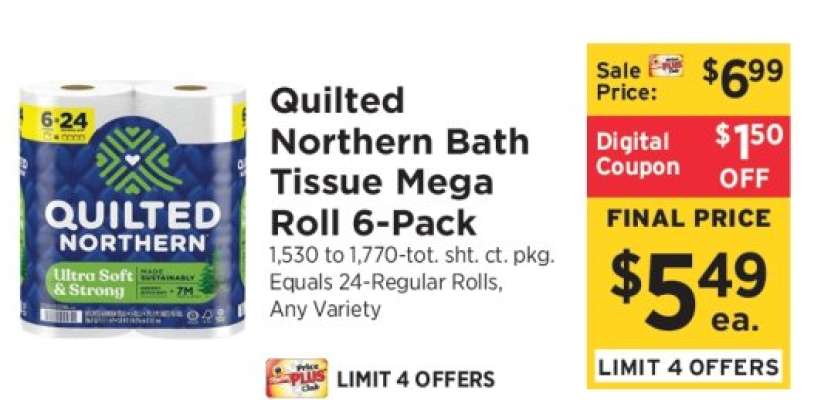 Quilted Northern Bath Tissue Mega Roll 6-Pack