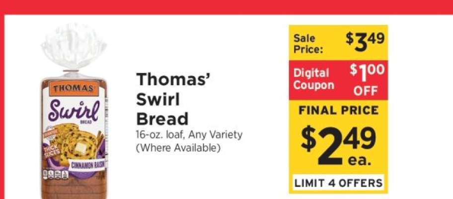Thomas' Swirl Bread