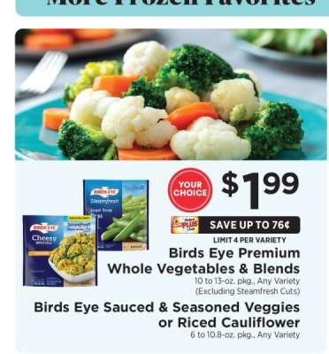 Birds Eye Premium Whole Vegetables & Blends