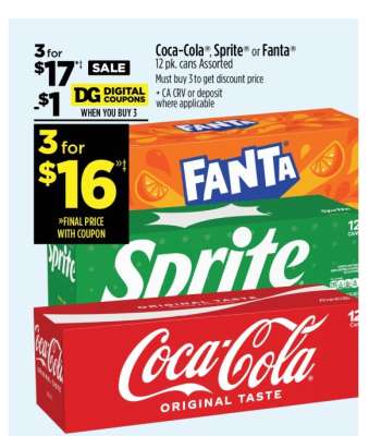 Coca-Cola®, Sprite® or Fanta®