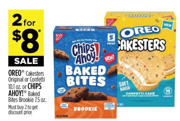 Oreo Cakesters or Chips Ahoy! Baked Bites
