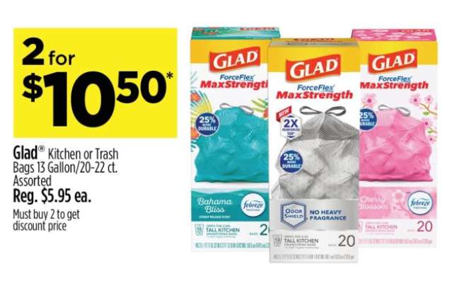 Glad Kitchen or Trash Bags