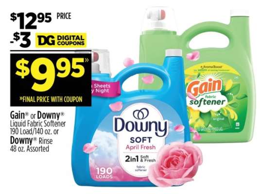 Gain or Downy Liquid Fabric Softener