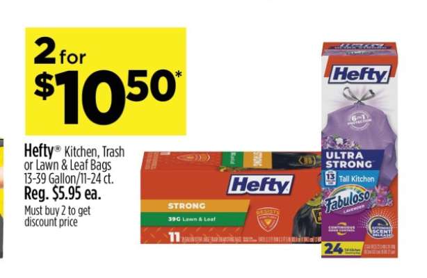 Hefty Kitchen, Trash or Lawn & Leaf Bags