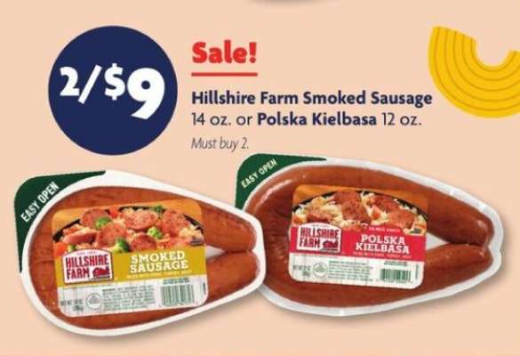 Hillshire Farm Smoked Sausage or Polska Kielbasa