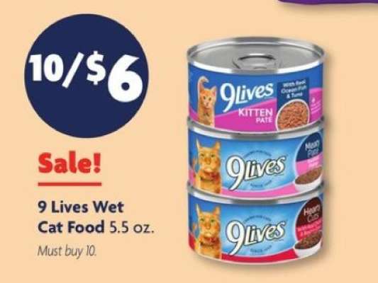 9 Lives Wet Cat Food 5.5 oz.