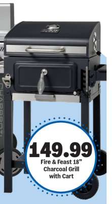 Fire & Feast 18” Charcoal Grill with Cart