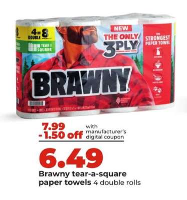Brawny Tear a Square Paper Towels