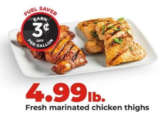 Fresh marinated chicken thighs