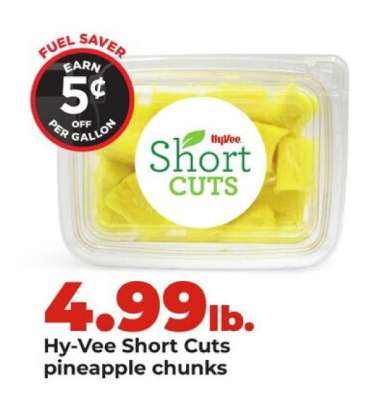 Hy-Vee Short Cuts pineapple chunks