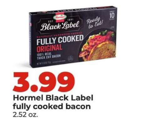 Hormel Black Label Fully Cooked Bacon