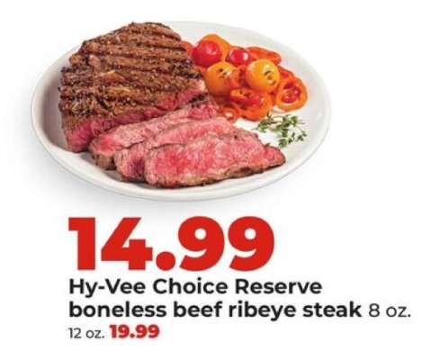 Hy-Vee Choice Reserve boneless beef ribeye steak