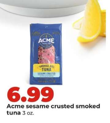 Acme sesame crusted smoked tuna