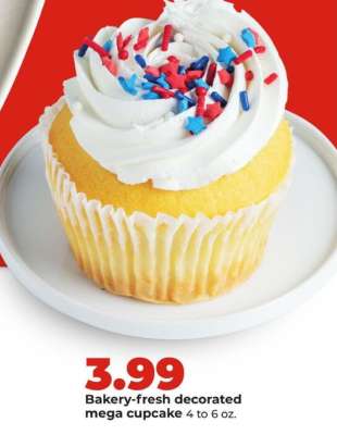 Bakery-fresh decorated mega cupcake