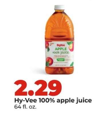 Hy-Vee 100% apple juice