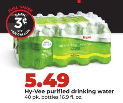 Hy-Vee purified drinking water