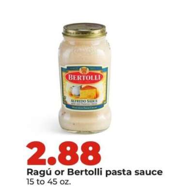 Ragú or Bertolli pasta sauce
