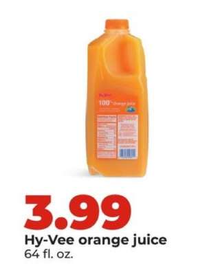 Hy-Vee orange juice