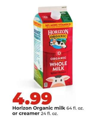 Horizon Organic milk or creamer