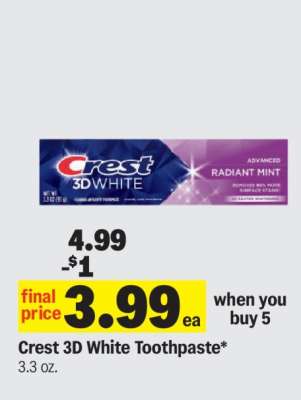 Crest 3D White Toothpaste