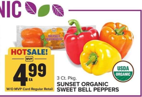 Sunset Organic Sweet Bell Peppers