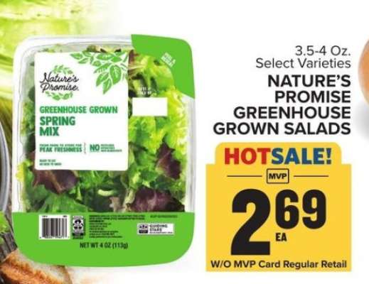 NATURE'S PROMISE GREENHOUSE GROWN SALADS