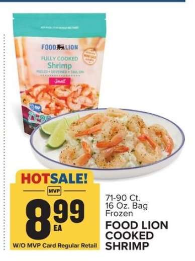 FOOD LION COOKED SHRIMP
