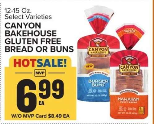 Canyon Bakehouse Gluten Free Bread or Buns