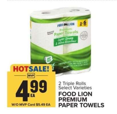 FOOD LION PREMIUM PAPER TOWELS