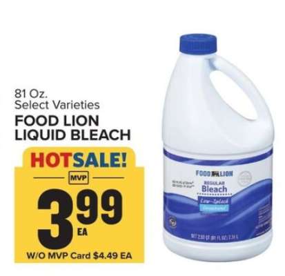 FOOD LION LIQUID BLEACH
