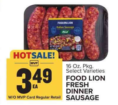 FOOD LION FRESH DINNER SAUSAGE