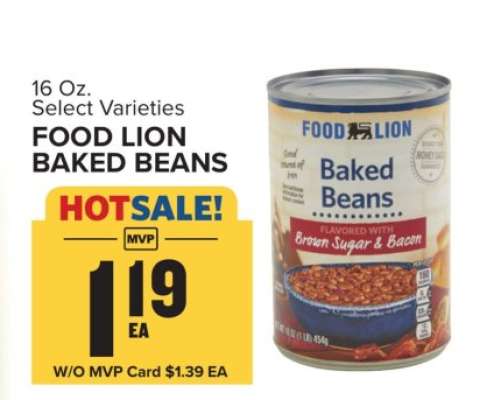 FOOD LION BAKED BEANS