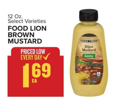 FOOD LION BROWN MUSTARD