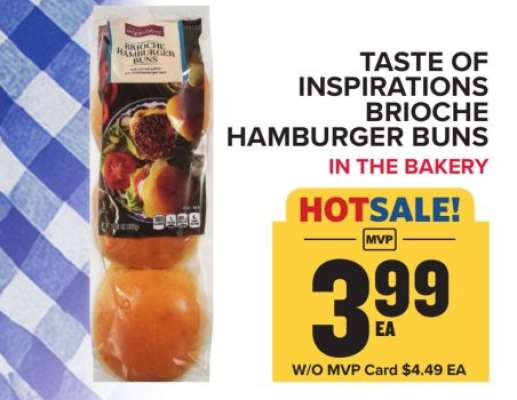 Taste of Inspirations Brioche Hamburger Buns