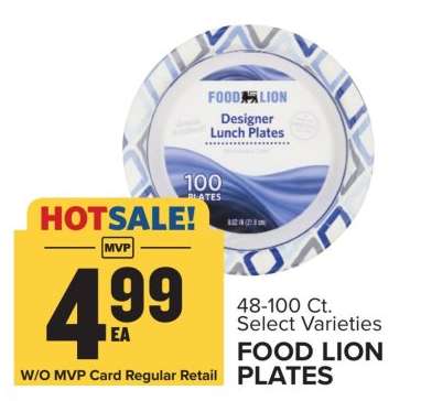 FOOD LION PLATES