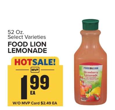 FOOD LION LEMONADE