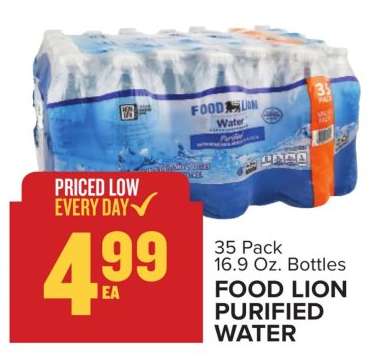 FOOD LION PURIFIED WATER