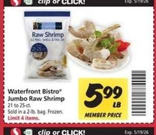 waterfront BISTRO Jumbo Raw Shrimp