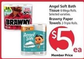 Angel Soft Bath Tissue & Brawny Paper Towels